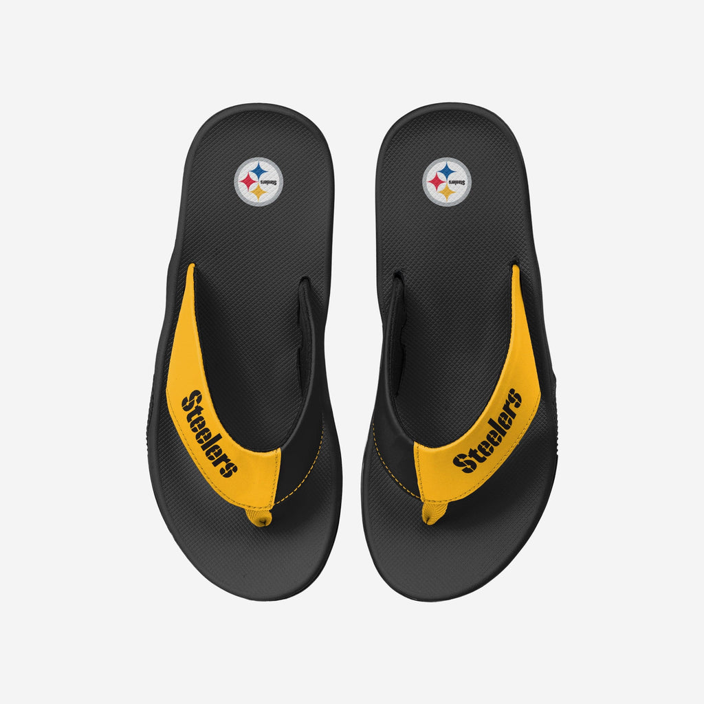 Pittsburgh Steelers Team Color Contour Flip Flop FOCO S - FOCO.com