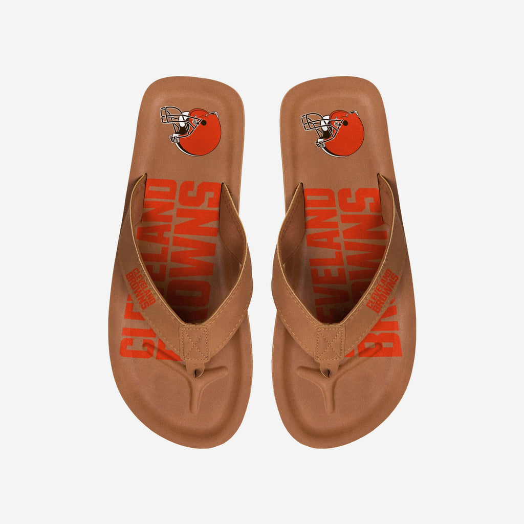 Cleveland Browns Color Pop Contour Flip Flop FOCO S - FOCO.com