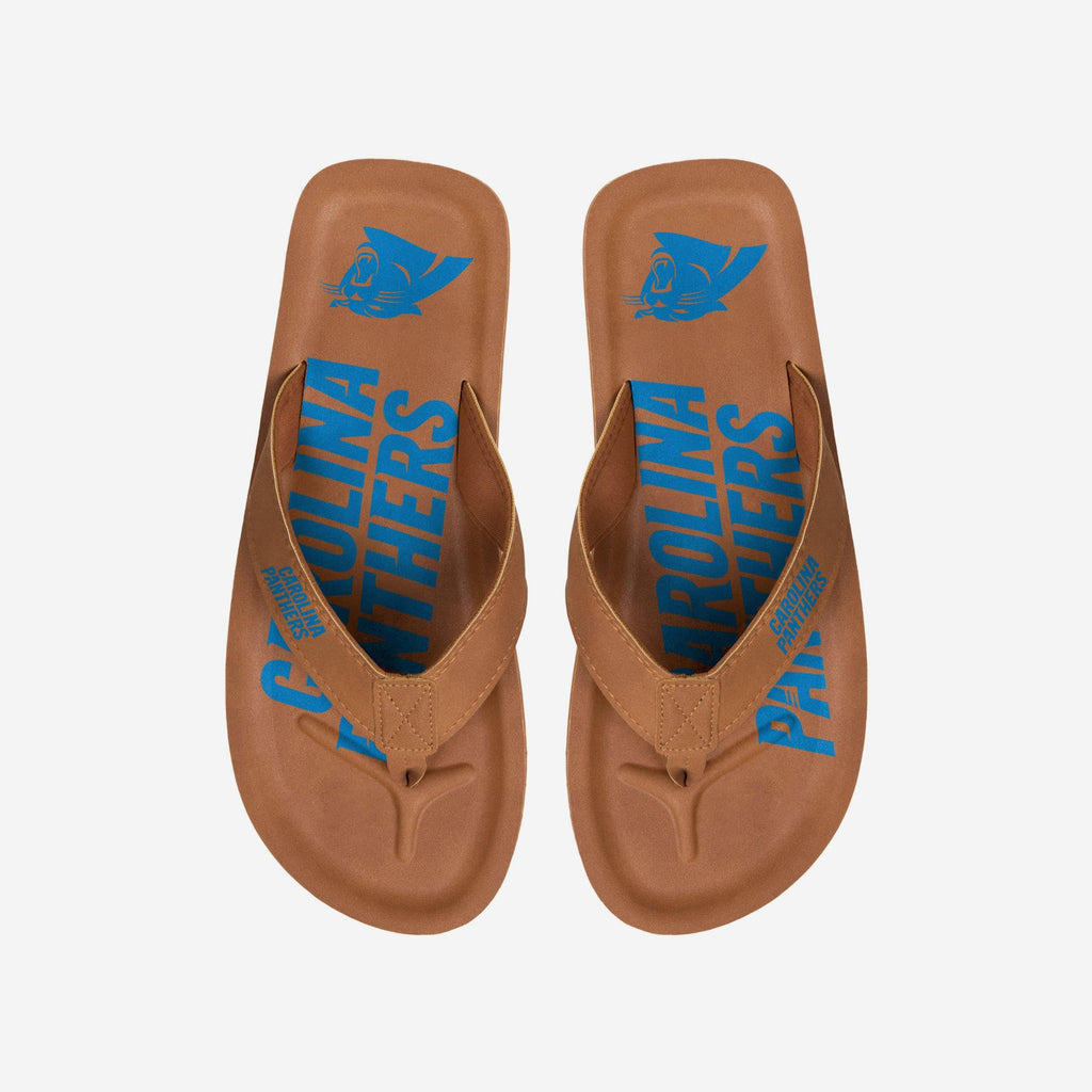 Carolina Panthers Color Pop Contour Flip Flop FOCO S - FOCO.com