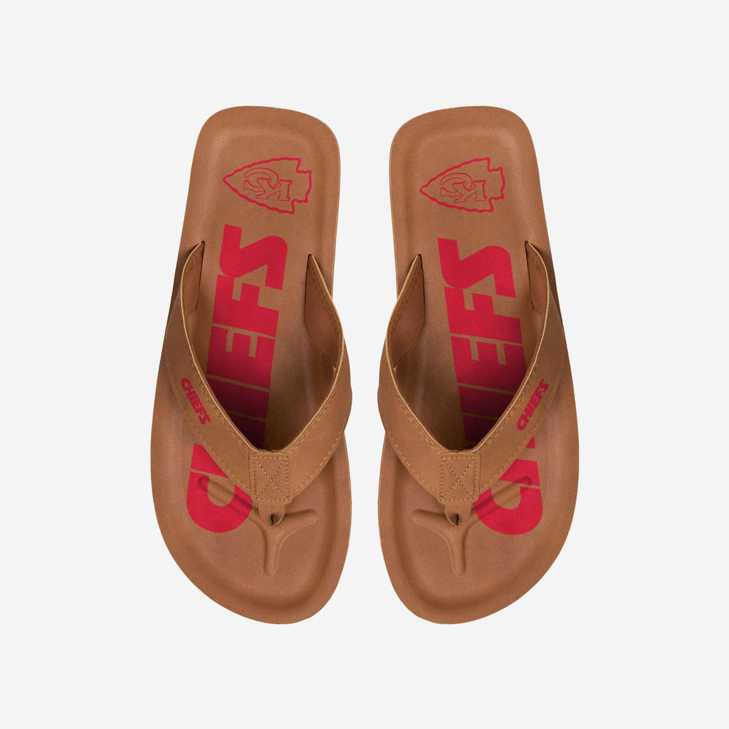 Kansas City Chiefs Color Pop Contour Flip Flop FOCO S - FOCO.com