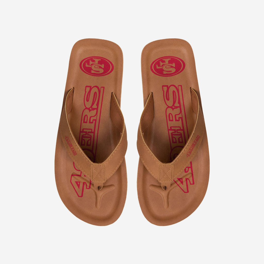 San Francisco 49ers Color Pop Contour Flip Flop FOCO S - FOCO.com