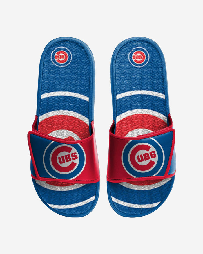 Chicago Cubs Colorblock Big Logo Gel Slide FOCO S - FOCO.com