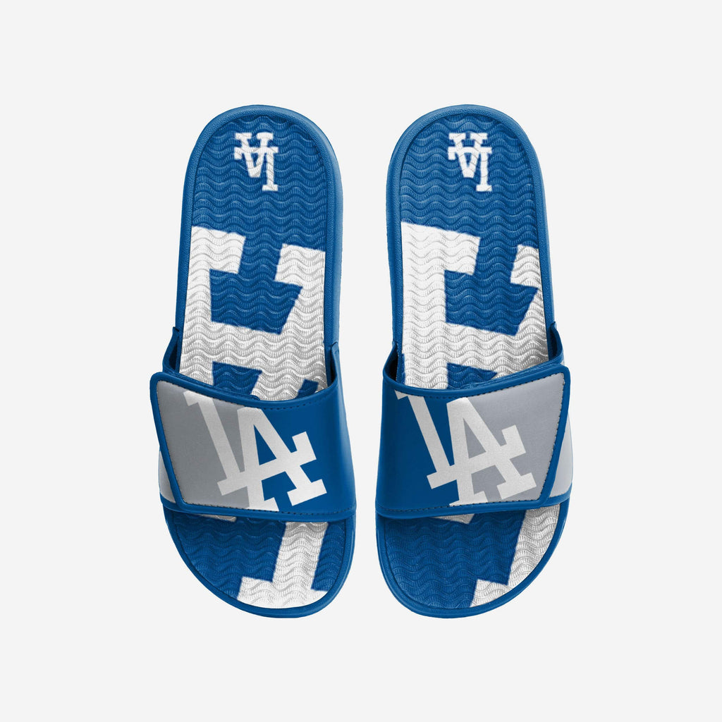 Los Angeles Dodgers Colorblock Big Logo Gel Slide FOCO S - FOCO.com