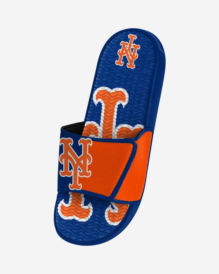 New York Mets MLB Mens Colorblock Big Logo Gel Slide FOCO - FOCO.com