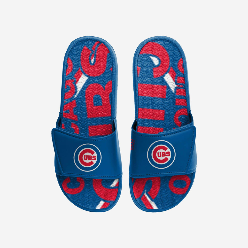 Chicago Cubs Bold Wordmark Gel Slide FOCO S - FOCO.com