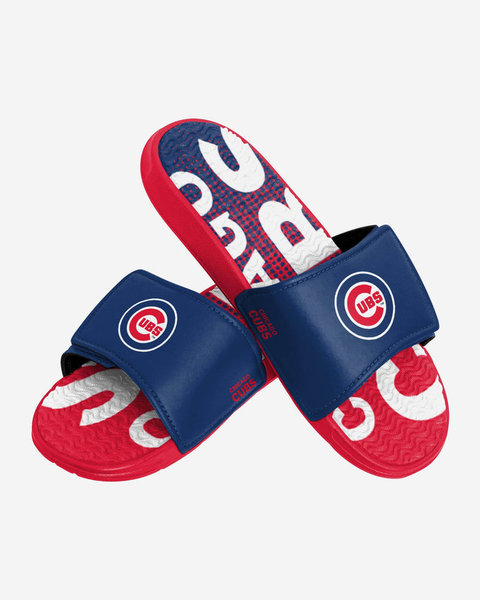 Chicago Cubs Gradient Wordmark Gel Slide FOCO - FOCO.com