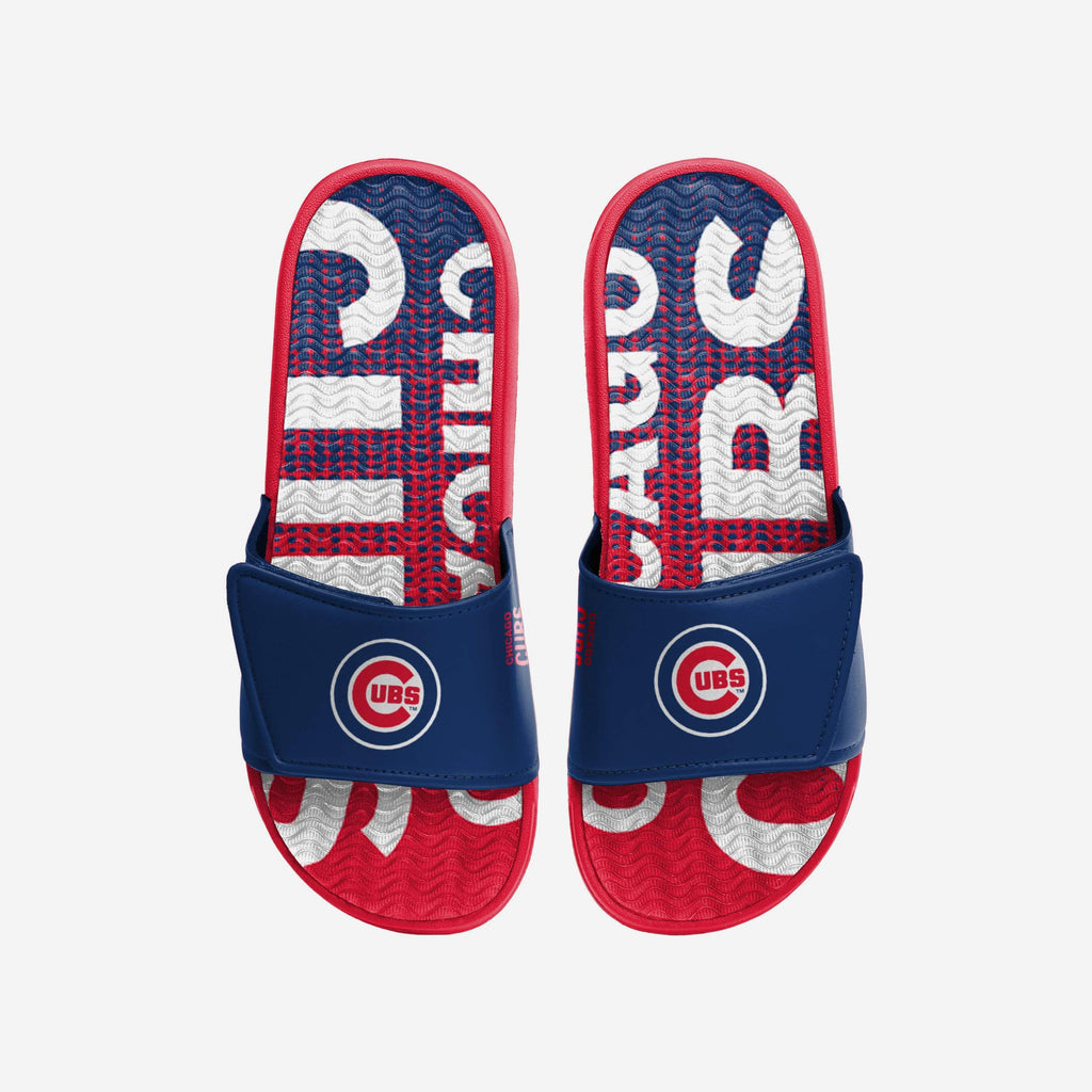 Chicago Cubs Gradient Wordmark Gel Slide FOCO S - FOCO.com