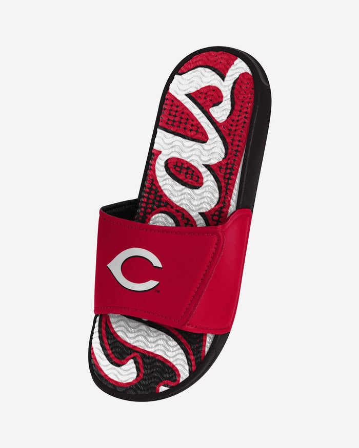 Cincinnati Reds Gradient Wordmark Gel Slide FOCO - FOCO.com