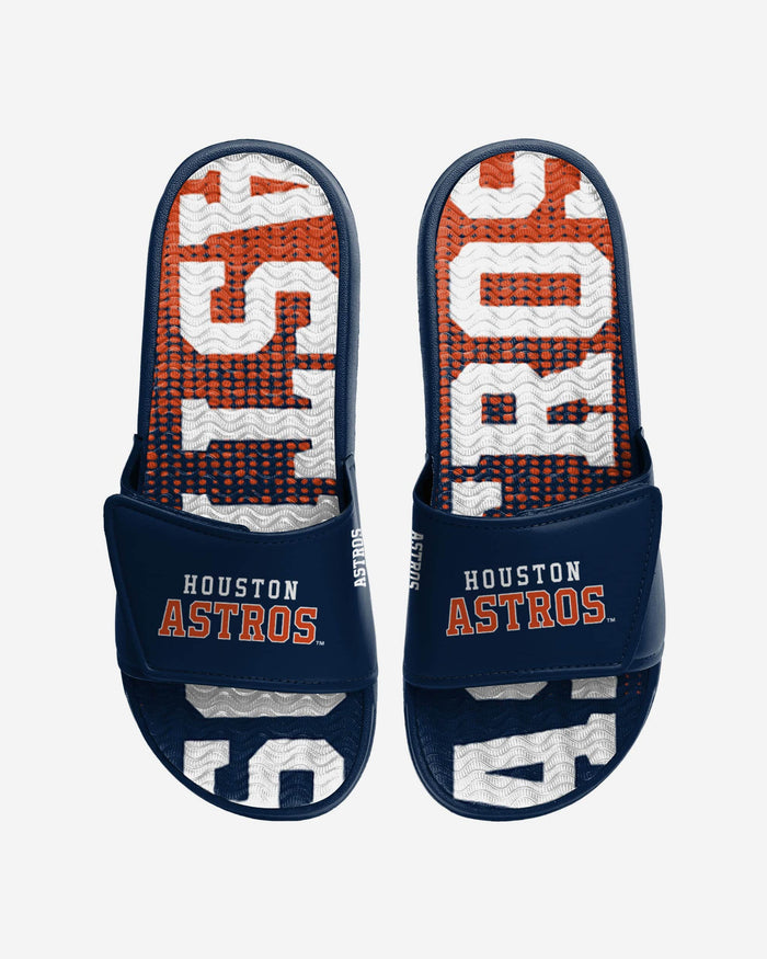 Houston Astros Gradient Wordmark Gel Slide FOCO S - FOCO.com