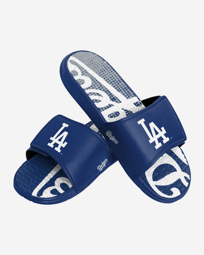 Los Angeles Dodgers Gradient Wordmark Gel Slide FOCO - FOCO.com