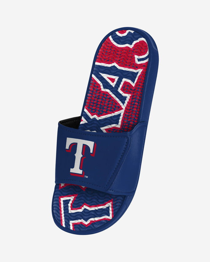Texas Rangers Gradient Wordmark Gel Slide FOCO - FOCO.com
