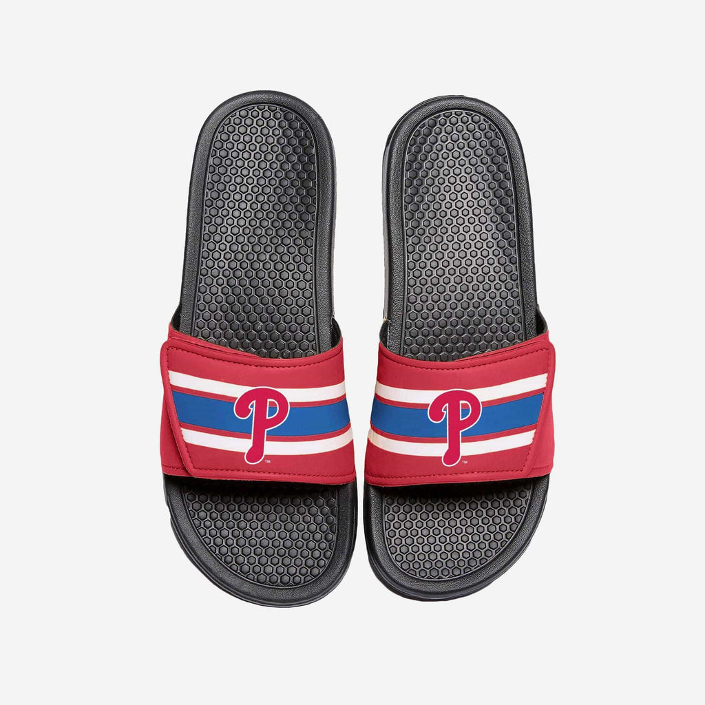 Philadelphia Phillies Stripe Legacy Sport Slide FOCO S - FOCO.com
