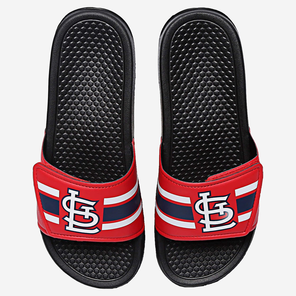 St Louis Cardinals Stripe Legacy Sport Slide FOCO S - FOCO.com