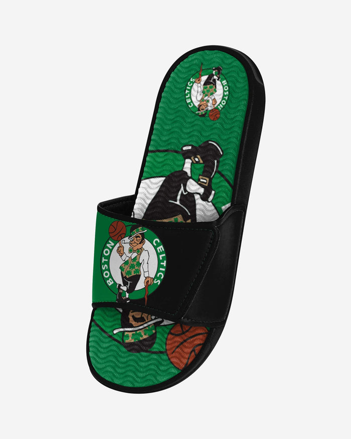 Boston Celtics Colorblock Big Logo Gel Slide FOCO - FOCO.com