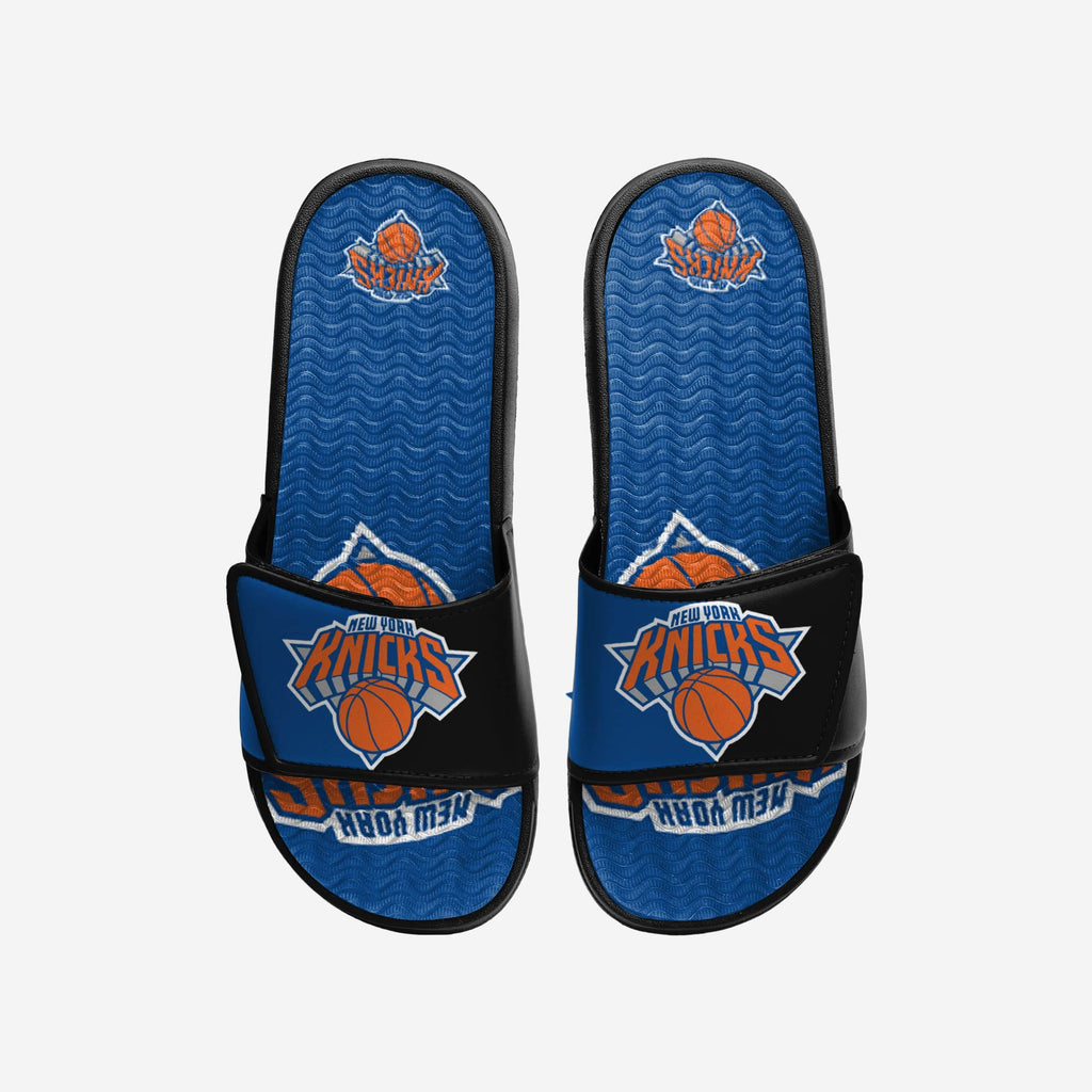 New York Knicks Colorblock Big Logo Gel Slide FOCO S - FOCO.com