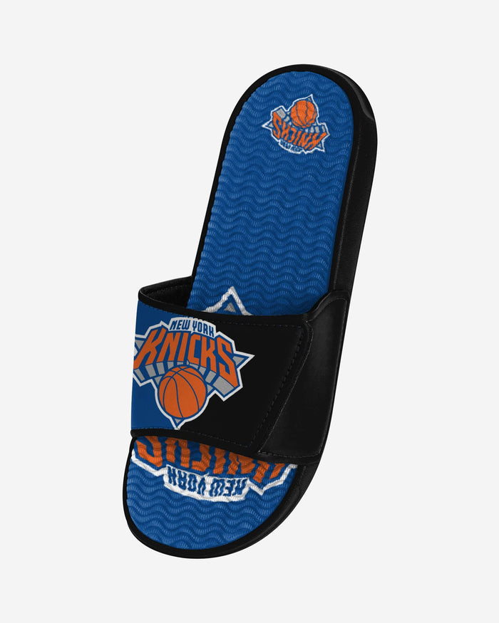 New York Knicks Colorblock Big Logo Gel Slide FOCO - FOCO.com