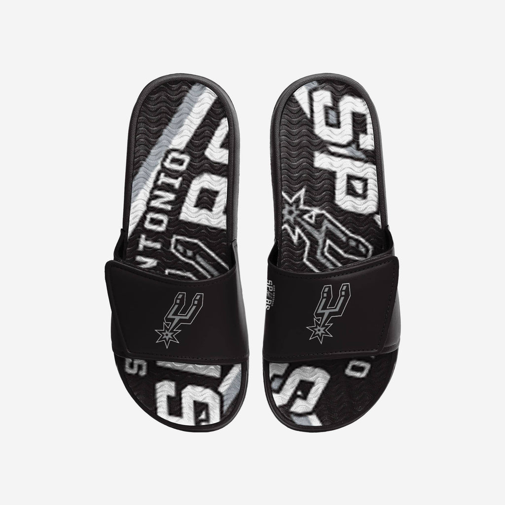 San Antonio Spurs Bold Wordmark Gel Slide FOCO S - FOCO.com
