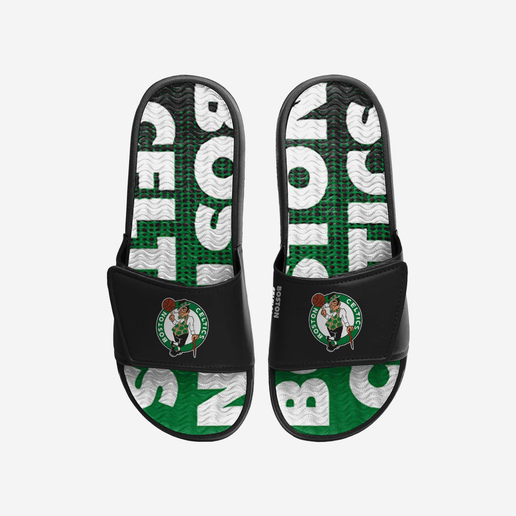 Boston Celtics Gradient Wordmark Gel Slide FOCO S - FOCO.com