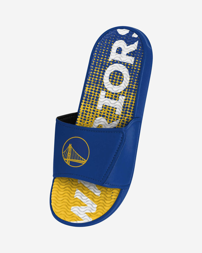 Golden State Warriors Gradient Wordmark Gel Slide FOCO - FOCO.com