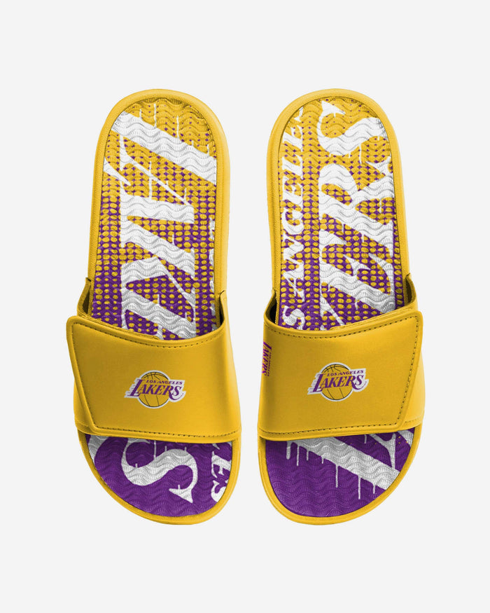 Los Angeles Lakers Gradient Wordmark Gel Slide FOCO S - FOCO.com