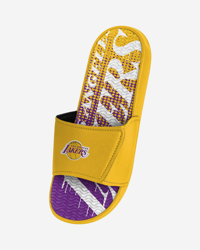 Los Angeles Lakers Gradient Wordmark Gel Slide FOCO - FOCO.com