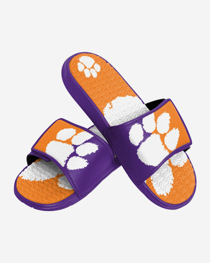 Clemson Tigers Colorblock Big Logo Gel Slide FOCO - FOCO.com