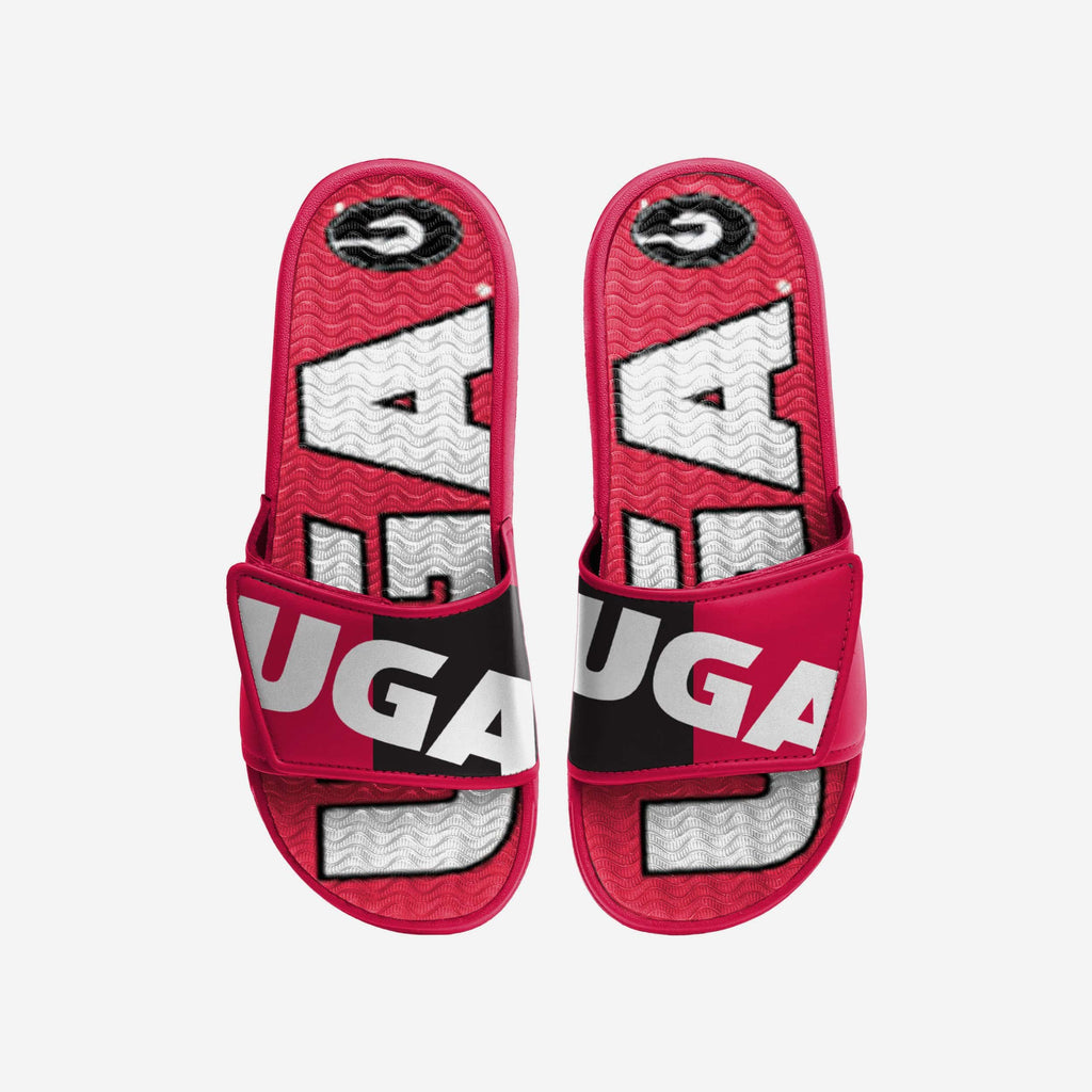 Georgia Bulldogs Colorblock Big Logo Gel Slide FOCO S - FOCO.com