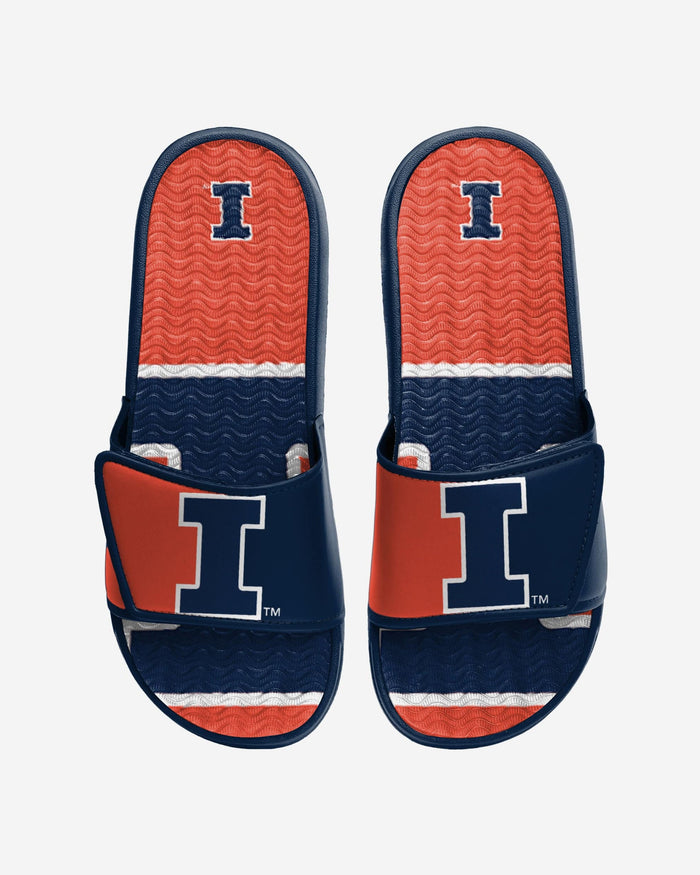 Illinois Fighting Illini Colorblock Big Logo Gel Slide FOCO S - FOCO.com