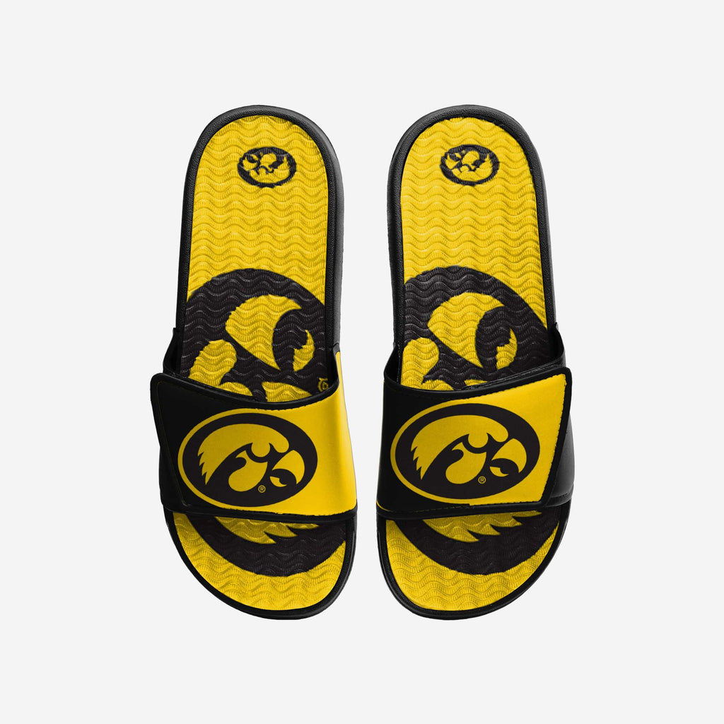 Iowa Hawkeyes Colorblock Big Logo Gel Slide FOCO S - FOCO.com