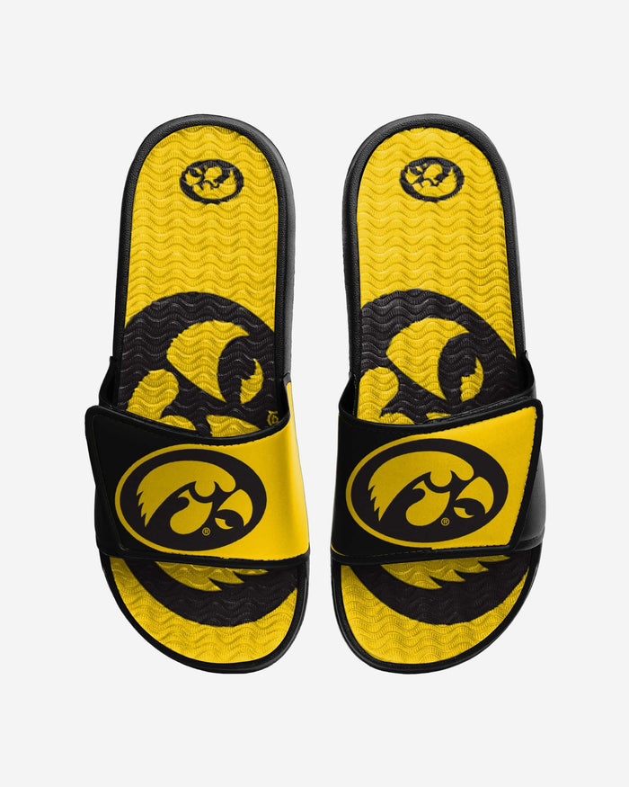 Iowa Hawkeyes Colorblock Big Logo Gel Slide FOCO S - FOCO.com