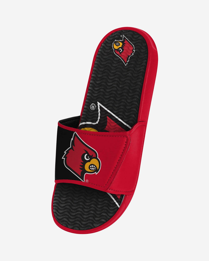 Louisville Cardinals Colorblock Big Logo Gel Slide FOCO - FOCO.com