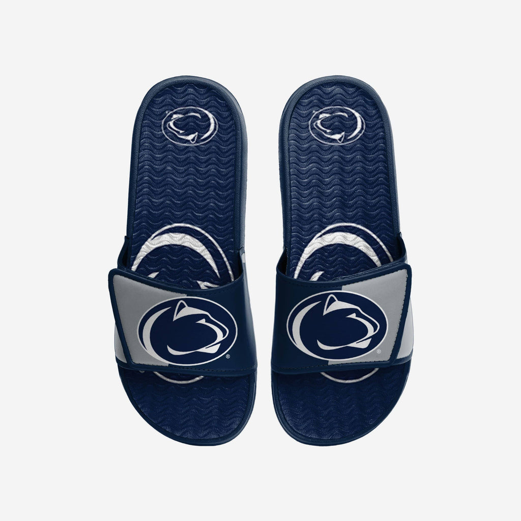 Penn State Nittany Lions Colorblock Big Logo Gel Slide FOCO S - FOCO.com