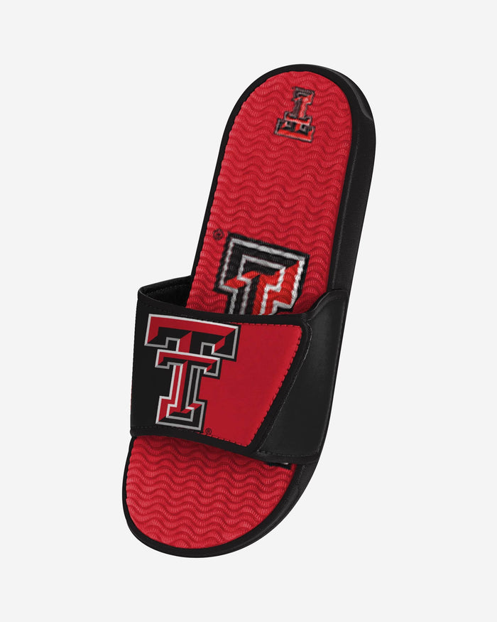 Texas Tech Red Raiders Colorblock Big Logo Gel Slide FOCO - FOCO.com