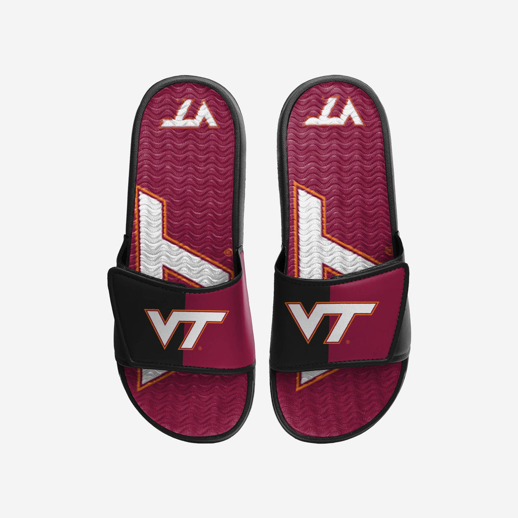 Virginia Tech Hokies Colorblock Big Logo Gel Slide FOCO S - FOCO.com