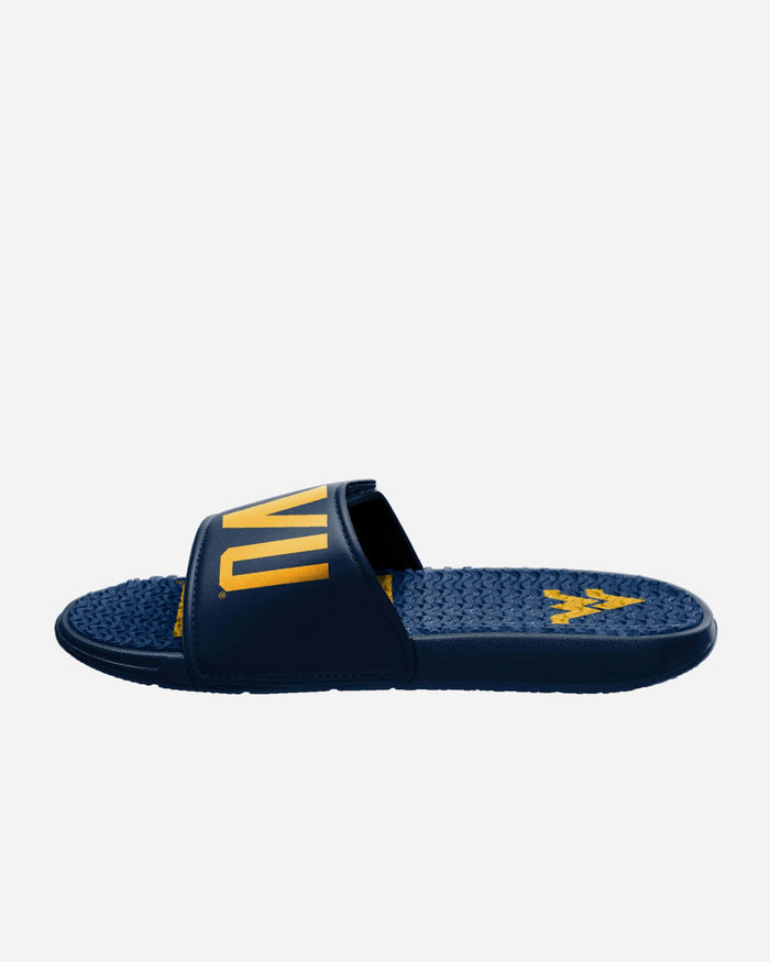 West Virginia Mountaineers Colorblock Big Logo Gel Slide FOCO - FOCO.com