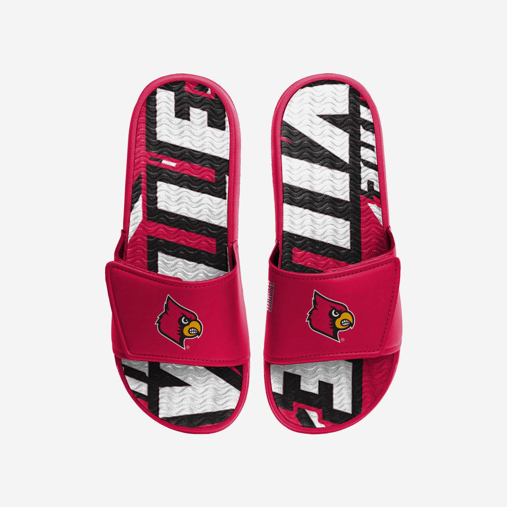 Louisville Cardinals Bold Wordmark Gel Slide FOCO S - FOCO.com