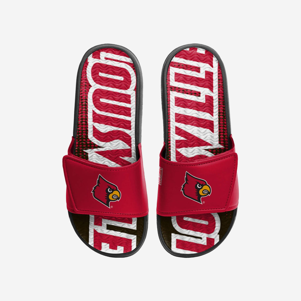 Louisville Cardinals Gradient Wordmark Gel Slide FOCO S - FOCO.com