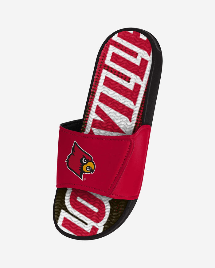 Louisville Cardinals Gradient Wordmark Gel Slide FOCO - FOCO.com