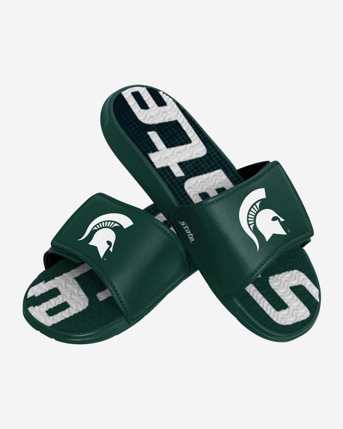 Michigan State Spartans Gradient Wordmark Gel Slide FOCO - FOCO.com