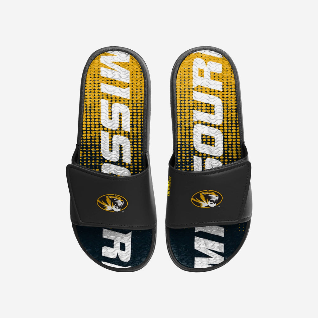 Missouri Tigers Gradient Wordmark Gel Slide FOCO S - FOCO.com