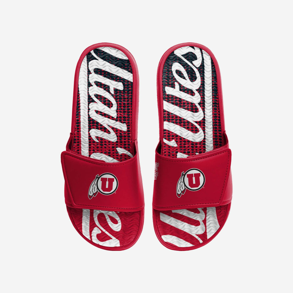 Utah Utes Gradient Wordmark Gel Slide FOCO S - FOCO.com