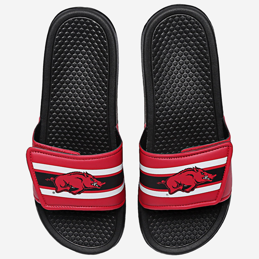 Arkansas Razorbacks Stripe Legacy Sport Slide FOCO S - FOCO.com