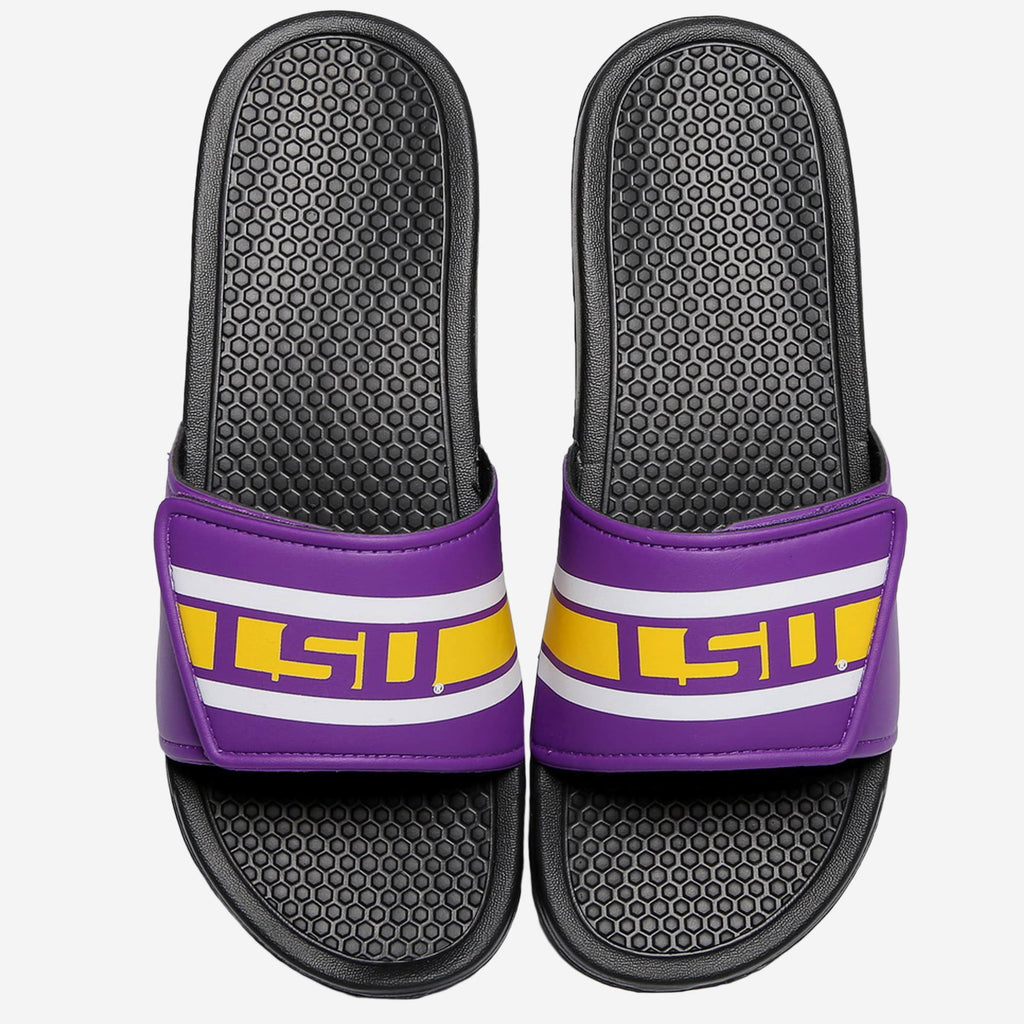 LSU Tigers Stripe Legacy Sport Slide FOCO S - FOCO.com