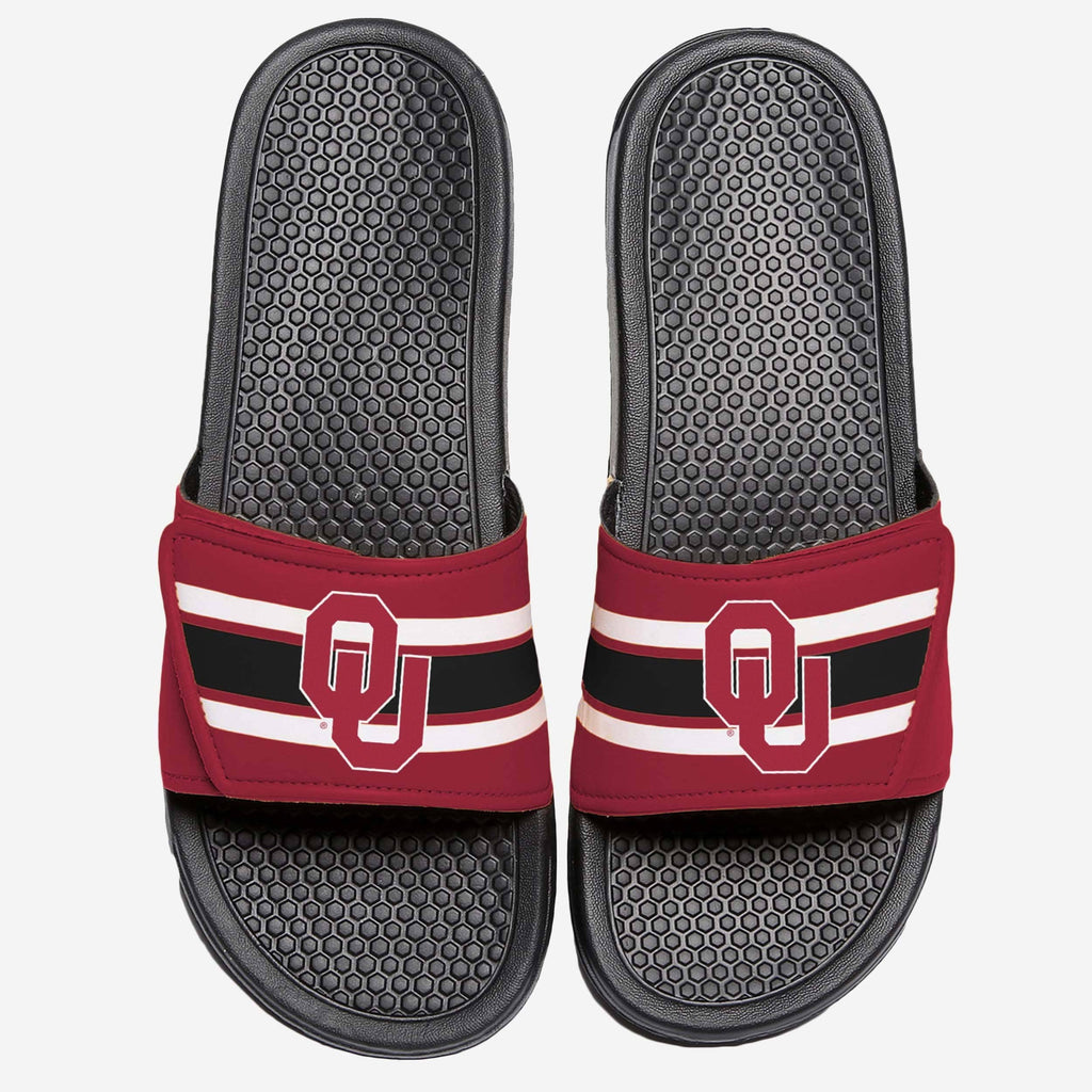 Oklahoma Sooners Legacy Stripe Sport Slide FOCO S - FOCO.com