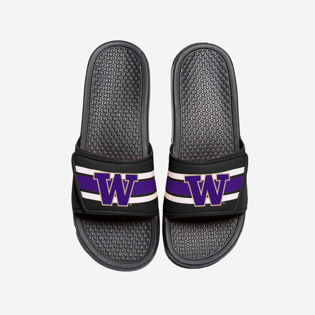 Washington Huskies Stripe Legacy Sport Slide FOCO S - FOCO.com