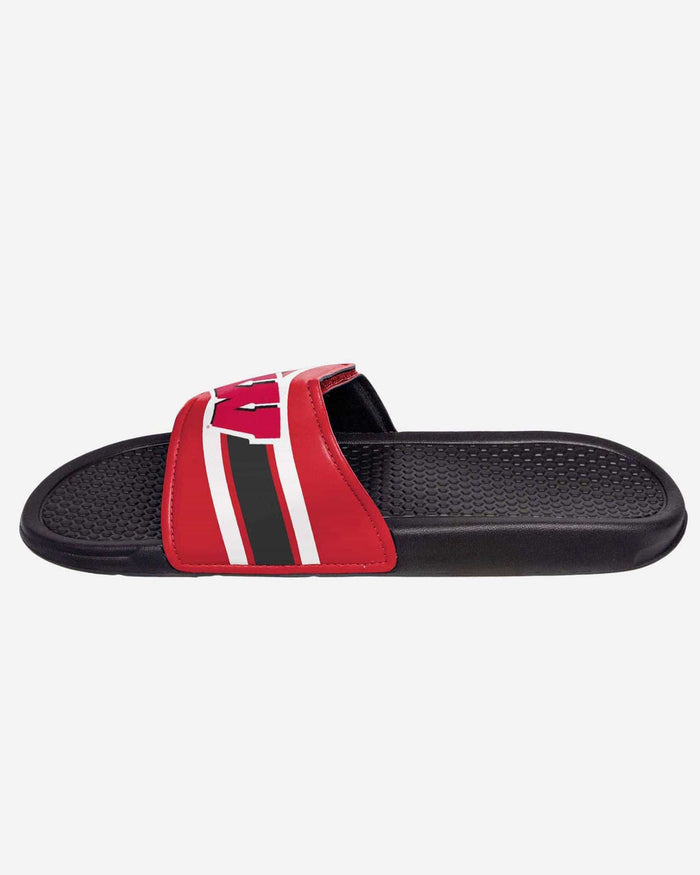 Wisconsin Badgers Stripe Legacy Sport Slide FOCO - FOCO.com