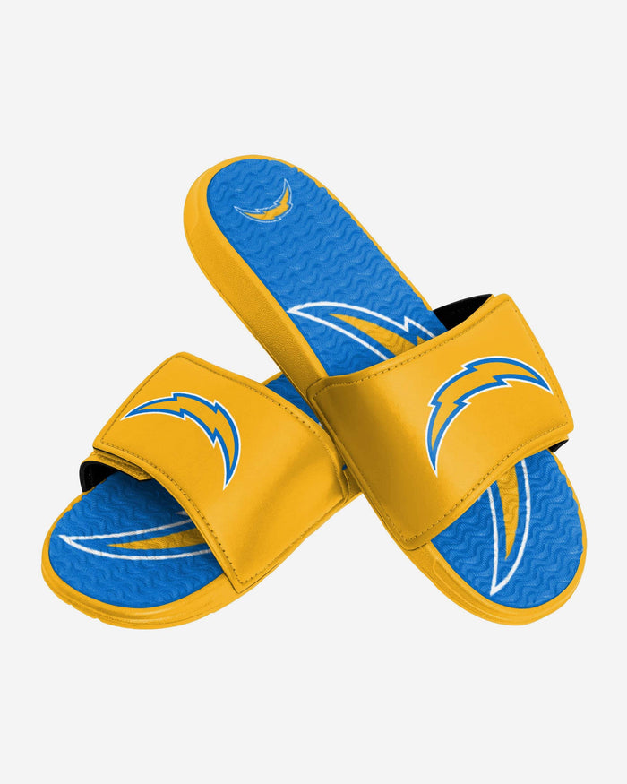 Los Angeles Chargers Colorblock Big Logo Gel Slide FOCO - FOCO.com