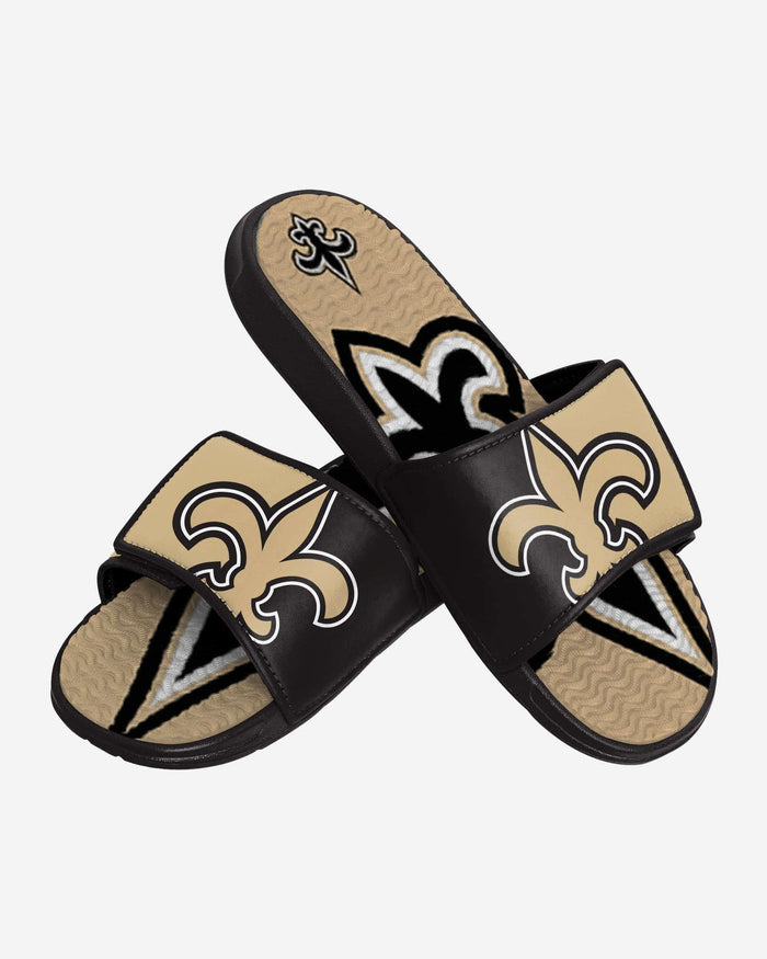 New Orleans Saints Colorblock Big Logo Gel Slide FOCO - FOCO.com