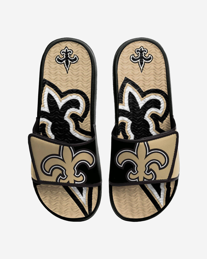 New Orleans Saints Colorblock Big Logo Gel Slide FOCO S - FOCO.com