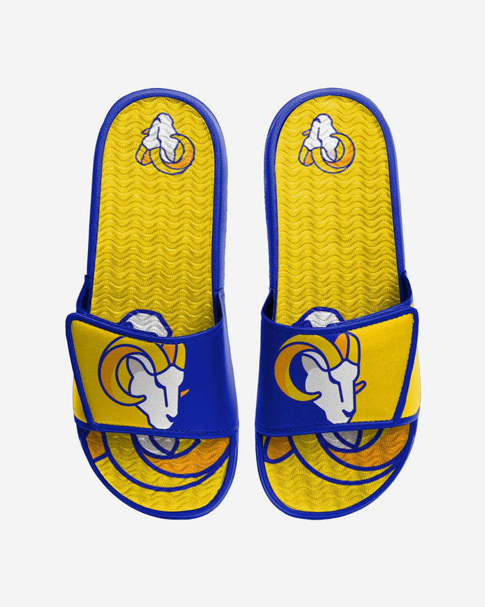 Los Angeles Rams Colorblock Big Logo Gel Slide FOCO S - FOCO.com